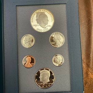 1990-S Prestige Set with 1990-P SILVER EISENHOWER CENTENNIAL $1